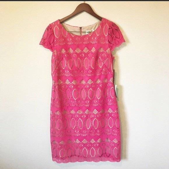 Eliza J Dresses & Skirts - Eliza J pink (NWT) Lace dress